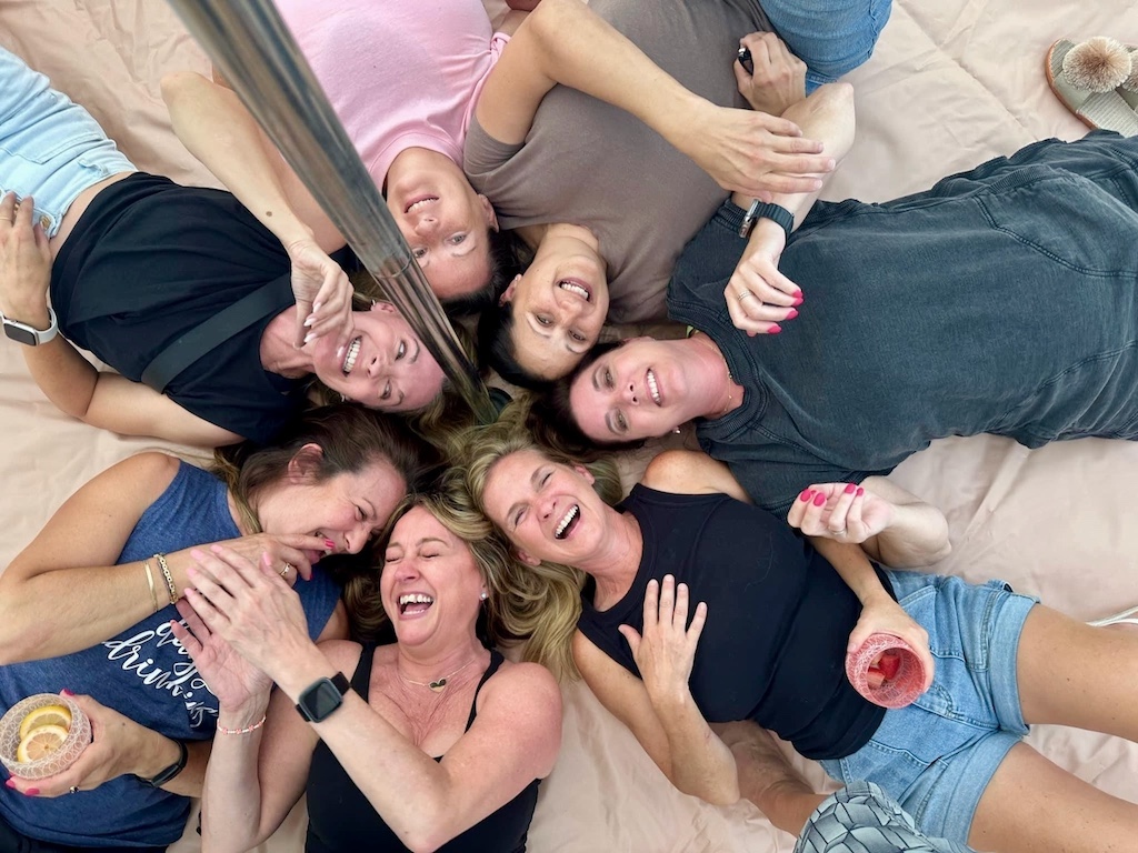 Women on a Girl Trip laughing together