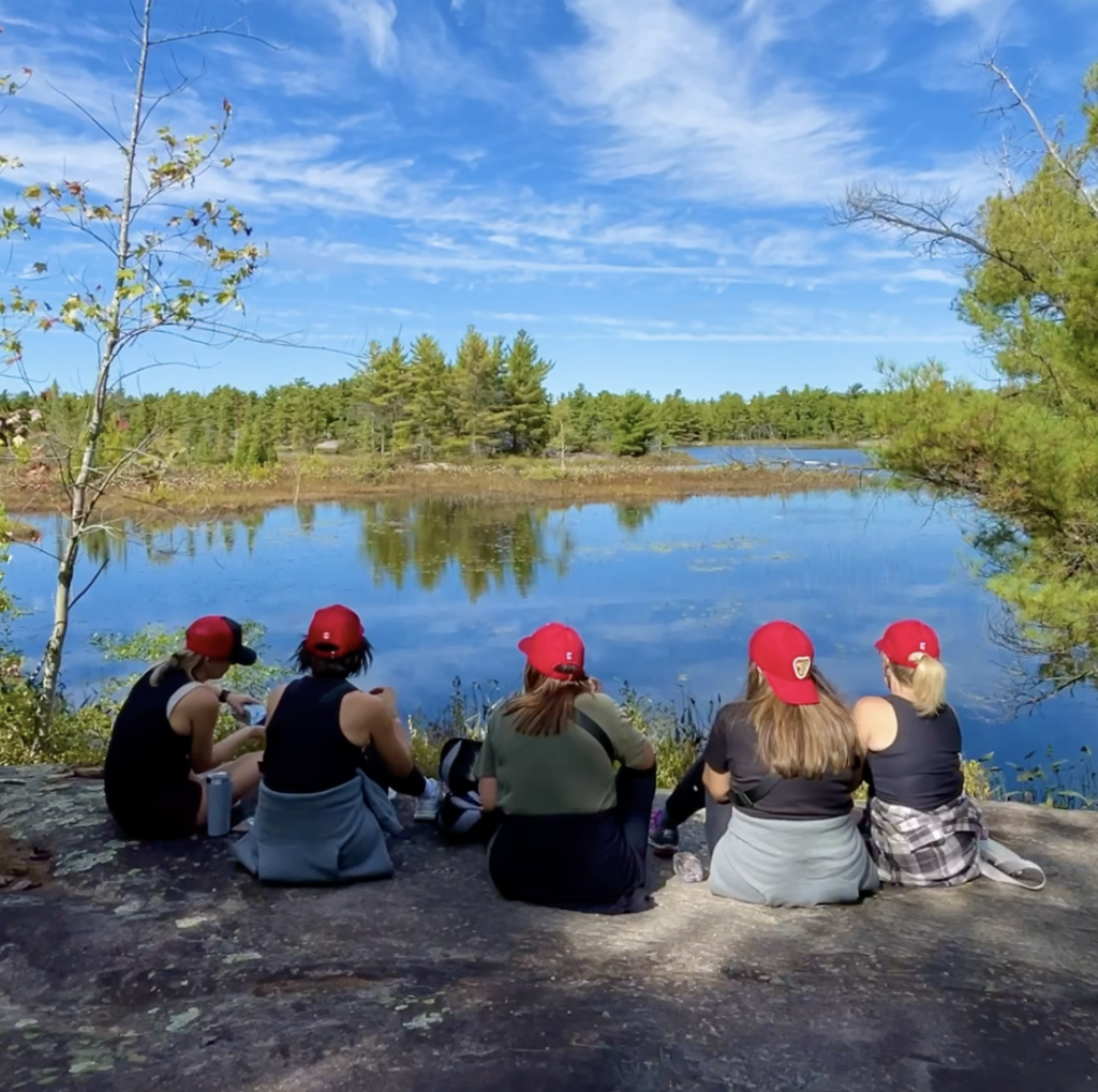enjoying nature with friends 